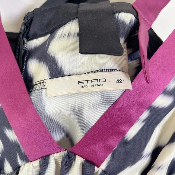 ETRO | MADE IN ITALY PRINTED CROSS BACK SILK TOP - Picture 9 of 13